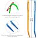 Colorful Bent Tip Wool Needles - Large-Eye Aluminium Tapestry Needles for Sewing and Knitting - Buy Online on SooperMarket.com