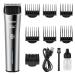 KEMEI Silver Hair Clippers for Men Cordless Clipper Professional Barber Clippers USB Rechargeable Wireless Haircut Clippers km-2481