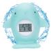 Baby Bath Tub Thermometer for Newborn Athtub Water Thermometer with Room Temperature Floating Bathing Toy Gift for Kids Newborn Mother with Flashing Temperature Warning - Whale