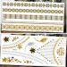 8 Sheets Gold Metallic Temporary Tattoos for Women - Shimmer Designs, Jewelry Fake Tattoo Stickers - Waterproof Body Makeup - Buy Online on SooperMarket.com