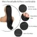 PORSMEER 26 Black Drawstring Ponytail Extension - Synthetic Hairpiece for Women/Girls, Natural Straight Wavy End, Daily Use/Party - Black-2 - Buy Online on SooperMarket.com