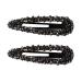Sparkly Czech Crystal Snap Clips 3.15 Black Stone Metal Hair Clips long Hair Barrettes Hair Pins Hair Slide Stylish for Women Girl 2 Pack (Black)