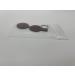 Customizable Brown Dog Pocket with Push Button Engraving - Round Pear Design | Synthetic Leather | Double-Sided Engraving | 30mm Diameter | Perfect for Pet Lovers - Buy Online on SooperMarket.com