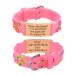 Kids Bracelet Safety ID Wristbands - Cusromised Outdoor Anti-Lost Wristband with Silicone Cartoon Pattern Personalised Medical Alert Bracelets with Emergency Contact Information For Child Boys Girls Pink Rose Gold-butterfly