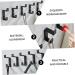 OSALADI 2pcs Up and Down Double Hook 2 Metal Clothes Home Storage Hook Towel Rack Double Fork 8.7x3cm Black - Buy Online on SooperMarket.com