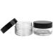 Beauticom 20g/20ml Acrylic Round Clear Jars with Black Lids - Ideal for Lip Balms, Creams, Makeup, Cosmetics - 12 Piece Set - Buy Online on SooperMarket.com