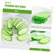 ORFOFE 6pcs Simulation Cucumber Slice Simulation Green Vegetable Green 6.50X3.00X0.50CM - Buy Online on SooperMarket.com