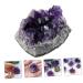 PRETYZOOM Purple Ornament 2pcs Amethyst Cluster Chips Rock Amethyst Gravel Geode Natural Crystal Adornment Irregular Fluorite - Buy Online on SooperMarket.com