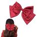 Hair Bow Large Red Hair Bow Hair Clip Hair Bows Bows for Hair Hair Bows for Women Black Bows Hair Ribbons Bow Hair Barrettes French Barrette Hairpin Hair Accessories for Thick Curly Hair