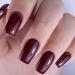 GLAMERMAID Dark Red Press on Nails - 24 Pcs Burgundy False Nails with Glue | Reusable Glossy UV Finish Acrylic Manicure Kits for Women & Girls - Buy Online on SooperMarket.com