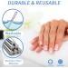 2Pcs Stainless Steel Nail Files for Natural Nails - Double-Sided Diamond File for Mothers Day Gifts - Washable and Reusable Metal Nail File - Buy Online on SooperMarket.com