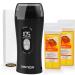 2022 Upgraded Roll On Wax Kit, Honey Roller Waxing Kit for Sensitive Skin, Depilatory Soft Wax Heater with 2 Cartridge Refill and 100 pcs Wax Strips Balck