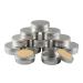 Basic packing 12 pieces 150ml silver empty round aluminum jar with screw cap aluminum dose Aluminum screw boxes of cream can with candle box cosmetic cans tin cans with 12 pieces 70mm sticker