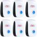 Ultrasonic Plug in Pest Repellent Indoor for Flea Insects Mosquitoes Rats Mice Spiders Ants Roaches Bugs, Non-Toxic, Humans and Pets Safe, Pest Control for Home, Office, Warehouse, Hotel (6 Packs)