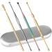 Stainless Steel Ear Cleaner Set - 4 Pcs Spiral Ear Picks for Earwax Removal - Assorted Colors - 12x0.5cm - 3 Sets - Buy Online on SooperMarket.com