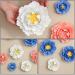 ORFOFE Wall Flower Sculpture 1Pc peony flower wall decoration home decoration Ceramic wall art Ceramic Flower Flower Wall White 7x7cm - Buy Online on SooperMarket.com
