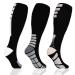 3 Pairs Plus size compression socks wide calf women men knee high 20-30 mmhg circulation for swelling 2xl 3xl 4xl 5xl Sports 007 3X-Large
