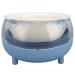 Increased ceramic cat bowl elevated food bowl for cats increased ceramic bowl poured poured inclined cat futs bowls with stands for cats and kittens (blue ceramic shell)