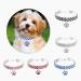 RayMinsino Pet Collar with Diamonds Adjustable Crystal Diamond Elastic Heart Claw Pendant Wedding Cat and Dog Small Pet Necklace Jewellery S White - Buy Online on SooperMarket.com