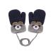 AIDIER Baby Winter Mittens Knitted Gloves with Fleece Lined Hang Neck Mittens for Baby Boyes Girls 0-3 Years Navy