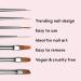 Mylee Gel Nail Art Brush Set | 7 Designs | Professional Quality Manicure Tool for Home & Salon Use - Buy Online on SooperMarket.com