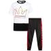 Quad Seven Boys' Jogger Set - 2 Piece Performance T-Shirt and Active Tech Pants (8-18) White/Red King 8-10