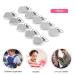 10Pcs Heart Shaped Pacifier Clips - Metal Suspender Clips for DIY Toy Holder & Pacifier Strap Holder - Buy Online on SooperMarket.com