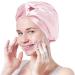 Mulberry Silk Double-Sided Hair Wrap Bonnet for Curly Hair | Pink Silk Sleep Cap - Buy Online on SooperMarket.com