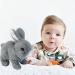 Woeau Rabbit Toy for Kids - Grey Plush Stuffed Bunny with Carrot, Sounds & Movements - Electronic Walking and Talking Pet - Buy Online on SooperMarket.com