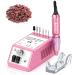 Weiyi nail miller electrical nail miller set manicure electrical nail file nail grinder nail grinder file professional nail design nail care device low vibration with 6 drilling 106 grinding sleeve pink 2.Rosa-20000 rpm