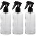 Glass spray bottle 200 ml Kosmetex clear glass with spray head atomizer empty 3x clear 200ml 3-pack