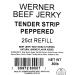 Werner Peppered Beef Jerky - Pack of 25 Made in the USA - Buy Online on SooperMarket.com
