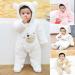 Haokaini Newborn Bear Warmer Snowsuit Cotton Fleece Hooded Romper Jumpsuit 6-9 Months White - Buy Online on SooperMarket.com