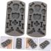 Alipis 2pcs Dessert Dark Molds Grey Bones Shape Cakes Baking Silicone Creative Skeleton Bone-Shaped Shaped - Buy Online on SooperMarket.com