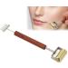 Double Head Face Massage Roller with Copper Wooden Handle | Promote Circulation & Skin Health | Acupoint Pressing Tool for Spa-Like Relaxation - Buy Online on SooperMarket.com