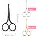 WLLHYF 3 Packs Nose Hair Scissors Rounded Tip Eyebrow Mustache Ear Hair Grooming Trimming Stainless Steel Professional Small Beard Nail Cuticle Eyelashes Beauty Scissors for Men Women Black/Silver/Rosegold - Buy Online on SooperMarket.com