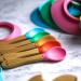 Wild & Stone Bamboo Baby Weaning Spoon Set - Silicone Soft Infant Spoons - Flexible Pink, Green & Yellow - BPA-Free - Buy Online on SooperMarket.com