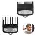 Professional Hair Clipper Guard Clipper Combs 2 Lengths 1.5mm&4.5mm Clipper Plastic Attachment Comb with Metal Clip Fits All Full Size Clippers (Black)