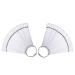 2 Set/100 Tips Fan-shaped Nail Art Display Sticks Nail Polish Color Sample Sticks Display Polish Board Practice Tool with Metal Screw Split Ring Holder for Nail Art Display and Home DIY (Clear)