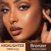 DE LANCI Contour Highlighter Stick Kit for Brown, Dark, Black Skin Tone - 2 PCS Cream Sticks with Brush - Face Illuminator & Bronzer - Moisturizing Shade Makeup - Buy Online on SooperMarket.com