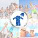 UPF 50+ Baby Boy Swimwear Set with Sun Hat | Blue Shark Design | 9-12 Months - Buy Online on SooperMarket.com