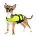 NAMSAN Dog Life Jacket Portable Inflatable Life Vest for Small Dog with Reflective Stripe Safety Handle Puppy Flotation Jacket Adjustable Pet Buoyancy Aid Green-S Small Green