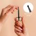 Stainless Steel Curved Nose Hair Scissors - Professional Trimming Tool for Ear, Nose, Eyebrows, Eyelashes - Rounded Safety Blades (Black) - Buy Online on SooperMarket.com