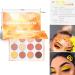 Yeweian Glitter Matte Orange Pink Eyeshadow Palette - 12 Colors Shimmer High Pigmented Makeup, Waterproof & Long-Lasting for Women - Buy Online on SooperMarket.com