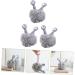 FRCOLOR 6 Pcs Bath Flower Sponge Set for Body Cleaning - Natural Shower Scrubber Mesh Pouf with Cartoon Grey Design - Buy Online on SooperMarket.com