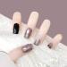 Sethexy square black false nails blinish white fingern fingernails 24st medium complete cover acrylic art nail tips for women and girls