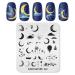 KADS Nail Stencil Natural Nail Stamping Plate Moonfish Image Nail Art DIY Manicure Tool (NA042)