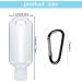 Ulife Mall Portable Travel Bottles Set - 8 pcs 30ml Refillable Flip-Cap Vials with Carabiner | Black Hand Sanitizer Container for Travel - Buy Online on SooperMarket.com