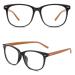 GQUEEN Large Frame Horn Glasses Without Prescription Fake Glasses Nerd Glasses Women Men UV400 PE1 1 Black Brown