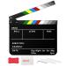 NEEWER Acrylic Film Movie Directors Clapper Board Kit, 12"x10" Plastic Movie Theater Cut Action Scene Clapboard with a Magnetic Eraser, 2 Water Based Pens, a Cleaning Cloth & L Shaped Hex Key Black